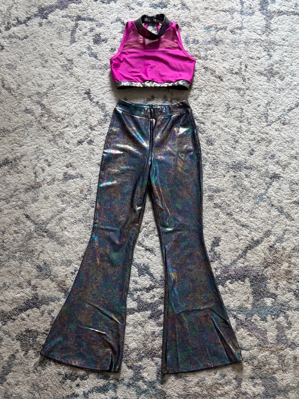 Custom On The Dance Floor Design Disco Flare Pants & Top